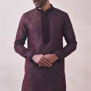 Men's Elegant Maroon Kurta